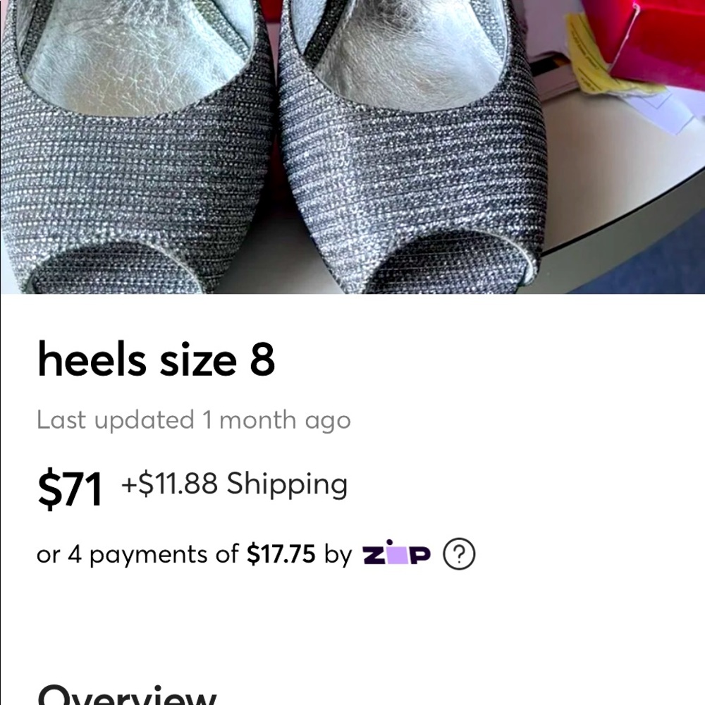 Silver sling back toes out shoes